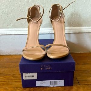 Stuart weitzman women’s patent nude heels size 12 never worn